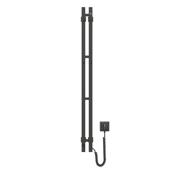 Elektrischer Handtuchheizkörper Silhouette Quadro 90x1200 Sensor rechts, schwarz