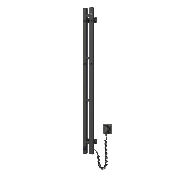 Elektrischer Handtuchheizkörper Silhouette Quadro 90x1200 Sensor rechts, schwarz