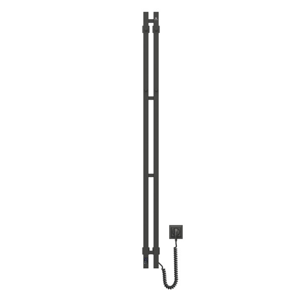 Elektrischer Badheizkörper Silhouette Quadro 90x1500 Sensor rechts, schwarz