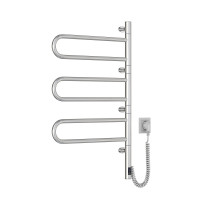 NAVIN Fouette 480×800 electric towel radiator with sensor, polished stainless steel