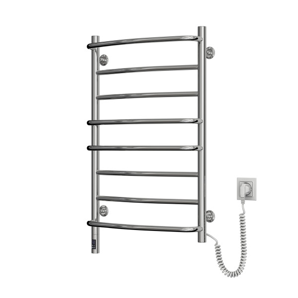 Elektrischer Handtuchheizkörper Edelstahl Omega Sensor 530x800 rechts