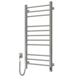 Edelstahl Handtuchheizkörper Classic Quadro 500x1000 links mit Sensor