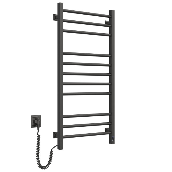 Heizkörper Classic Quadro 500x1000, schwarz, mit Sensor links und Timer