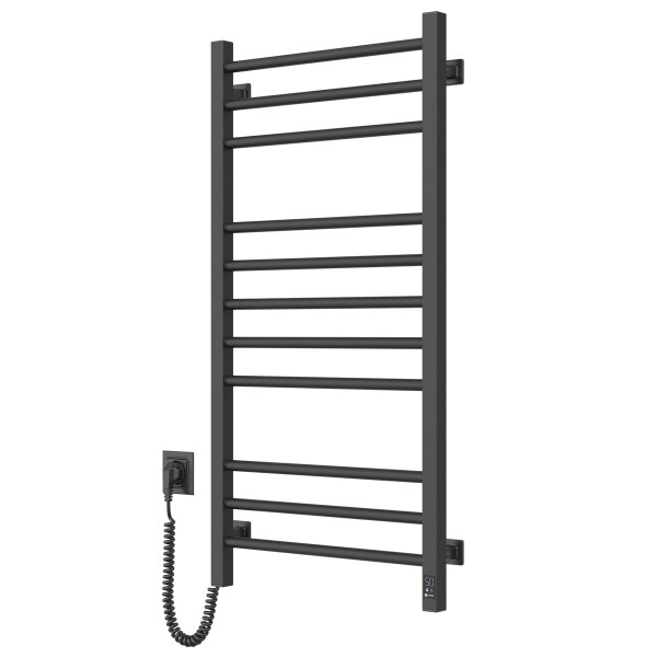 Heizkörper Classic Quadro 500x1000, schwarz, mit Sensor links und Timer