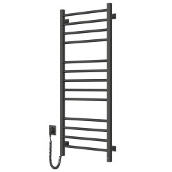 Elektrischer Handtuchheizkörper Classic Quadro Sensor 500x1200 Schwarz links