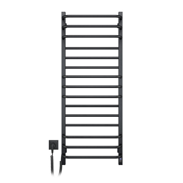 Elektrischer Badheizkörper Navin Grandis 480x1200 Sensor, links, Timer, Schwarz Mora