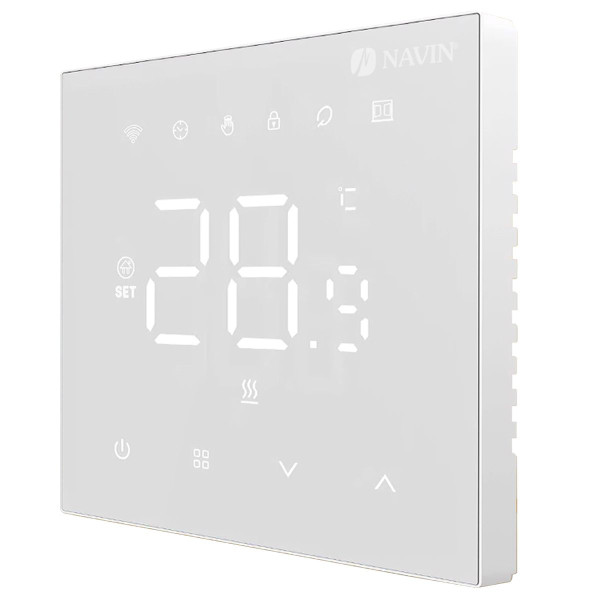 NAVIN WT410 W-3A Thermostat mit Wi-Fi für Gasheizkessel, weiß