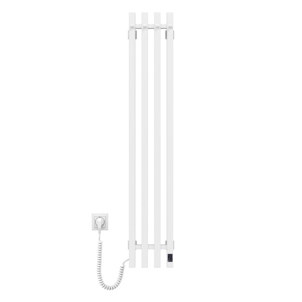 Navin Elektrischer Handtuchheizkörper Levante 210x1200 weiß mit Kabelausgang links