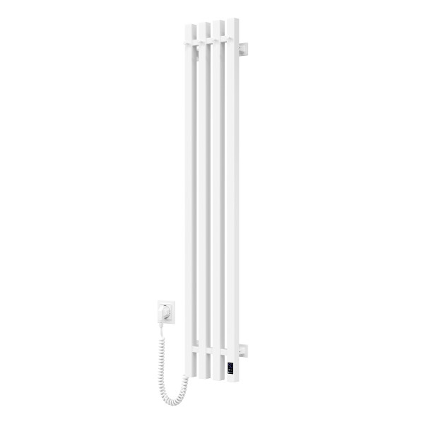 Navin Elektrischer Handtuchheizkörper Levante 210x1200 weiß mit Kabelausgang links