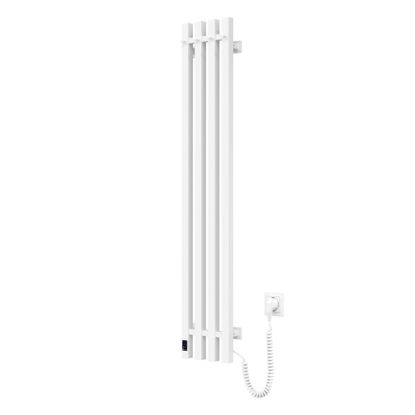 Elektrischer Handtuchheizkörper Navin Levante 210x1200 weiß mit Kabelausgang rechts