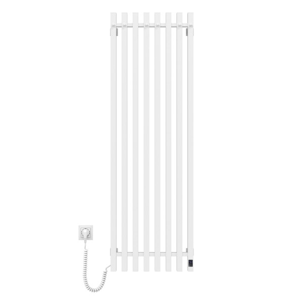 Navin Elektrischer Handtuchheizkörper Levante 450x1400 weiß mit Kabelausgang links