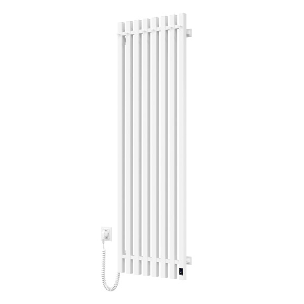 Navin Elektrischer Handtuchheizkörper Levante 450x1400 weiß mit Kabelausgang links