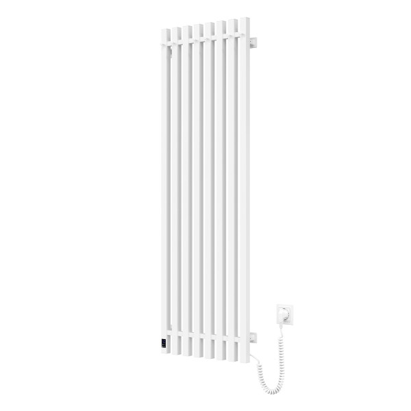 Navin Elektrischer Handtuchheizkörper Levante 450x1400 weiß mit Kabelausgang rechts